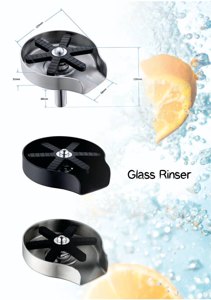 لیوان شور زانتی استیل فشاری (Glass Rinser)