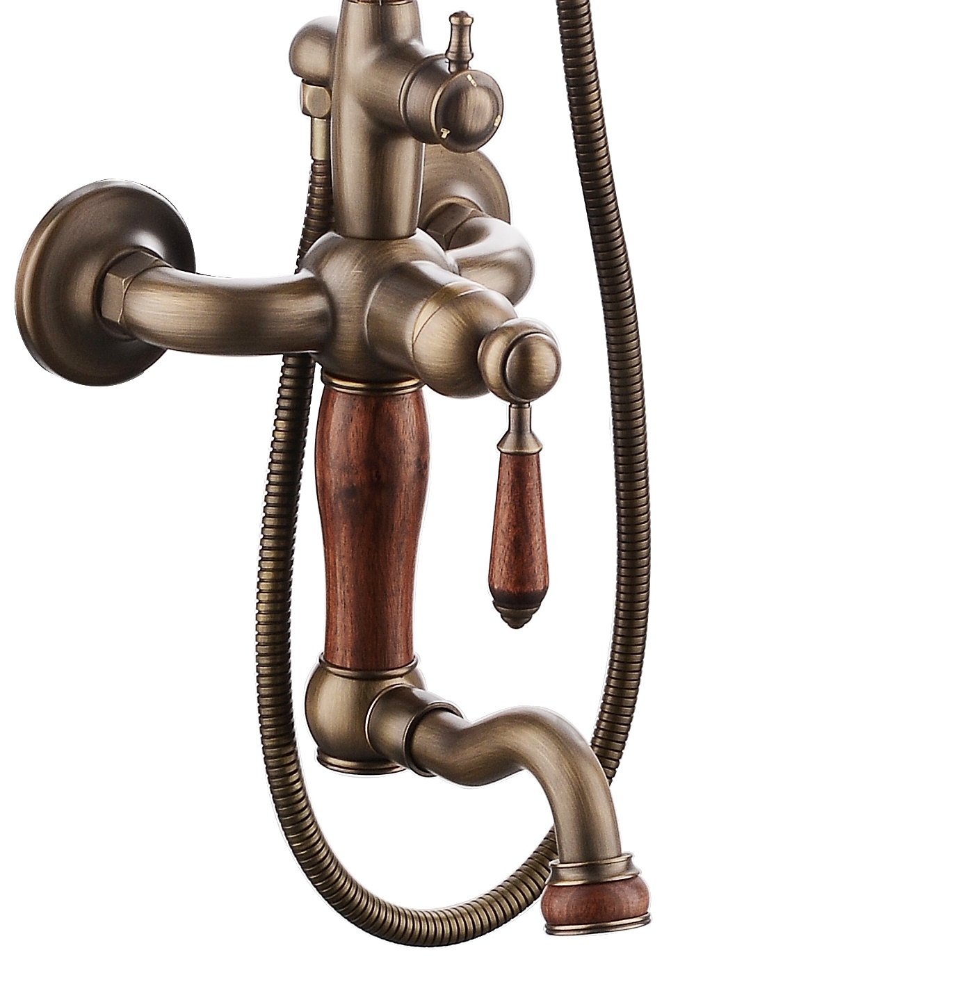 شیر دوش موست مدل راستیک چوبی برنزی (Most rustik)