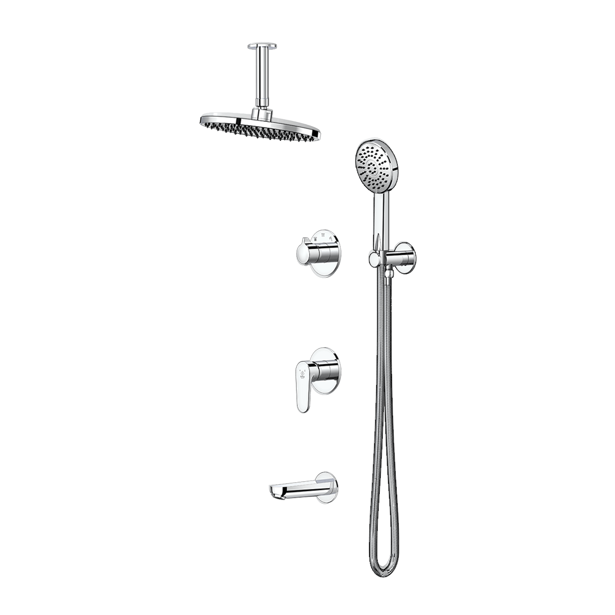 شیر حمام توکار لارا با سردوش سقفی برند کاویان