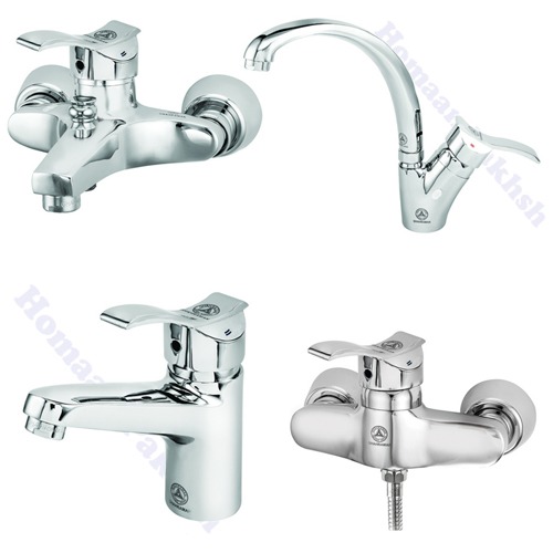 ست شیرآلات برند قهرمان مدل آبشار 1 کروم (Abshar Chrome)